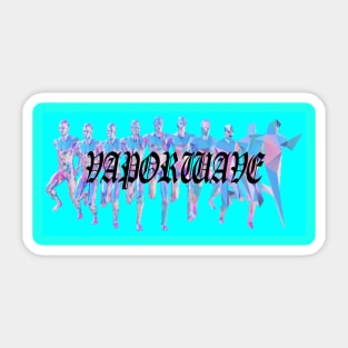 Vaporwave running men Sticker